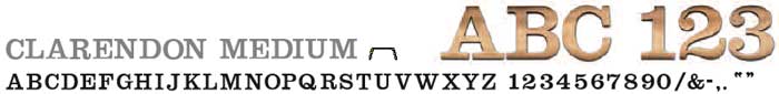 Gemini Letters - Cast Metal Sign Letters Font Styles Clarendon Medium