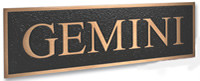 Gemini Sign Letters - Cast Metal Plaques